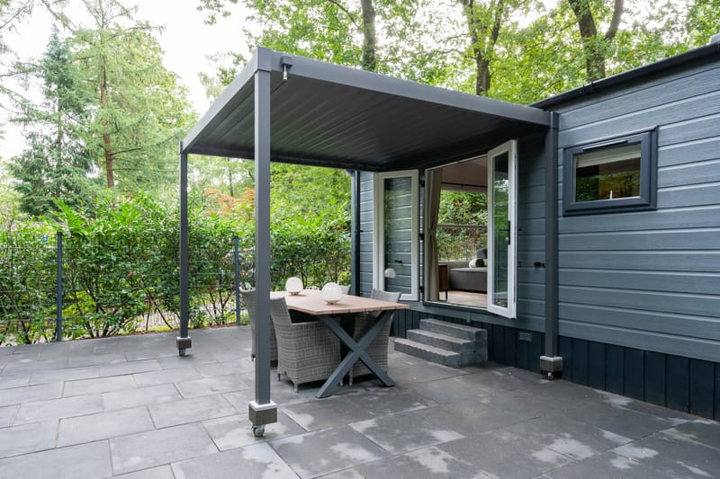 Het chalet met de overkapping